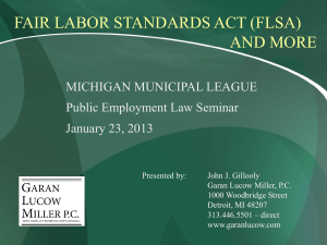 fair labor standards act (flsa) and more