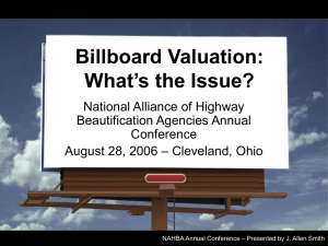 Billboard Valuation: What's the Issue?
