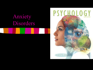 Psych 12 Anxiety Disorders