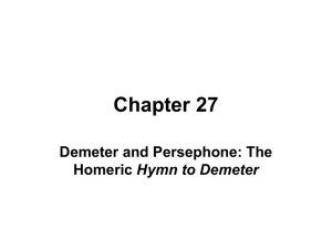 CH 27 Demeter and the Homeric Hymn to Demeter