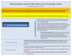 GVSU-APU Exchange Guide