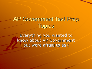 AP Government Test Prep Topics