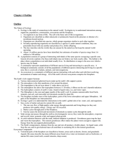 chpter 4 outline notes - Environmental