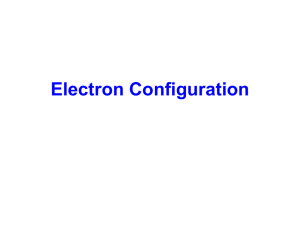 Electron Configuration - stpats-sch4u-sem1-2013