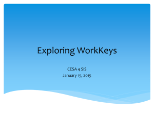 WorkKeys - SIS Presentation