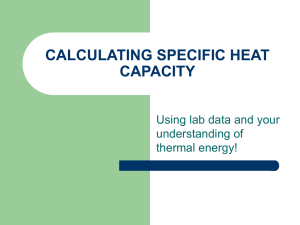 calculating specific heat capacity - Mikus
