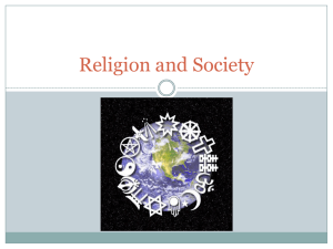 Religion and Society - Mr. Jones