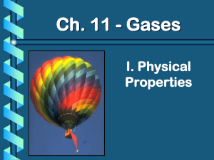 I. Physical Properties of Gases