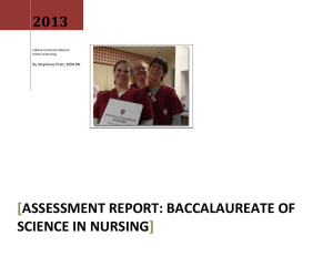 B.S.N. Pre-Licensure Assessment Report 2013