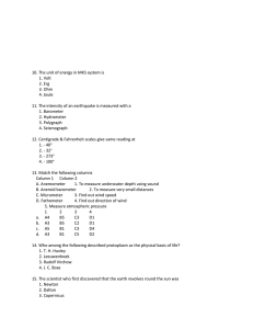 10. The unit of energy in MKS system is 1. Volt 2. Erg 3. Ohm 4