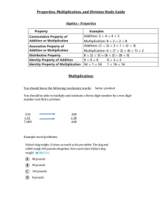 Properties, Multiplication, and Division Study Guide