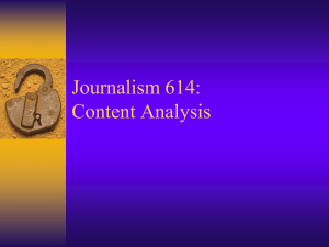 Content Analysis - University of Wisconsin–Madison