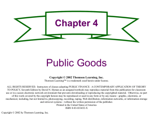 Public Goods Chapter 4