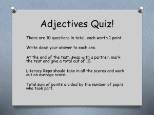 Adjectives Quiz - The High Arcal School