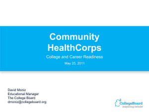 Apply to College - Community HealthCorps