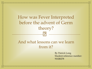 Fever before the germ theory by Patrick Long