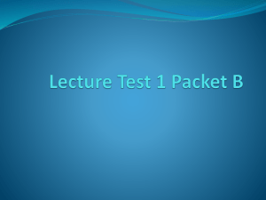 Lecture Test 1 Packet B