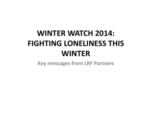 Help Older People to Fight Loneliness this Winter