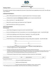Campus Clearance Form