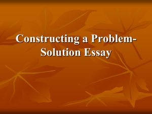 problem solution essay.outline