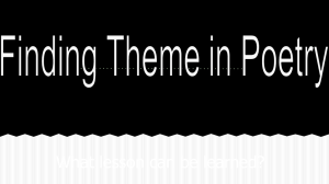 Theme in Poetry PPT