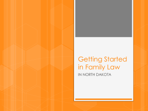 the fundamentals of family law - University of North Dakota School of