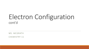 Electron configuration exceptions
