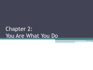 Chapter 2: You Are What You Do
