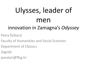 Ulysses, leader of men innovation in Zamagna*s Odyssey