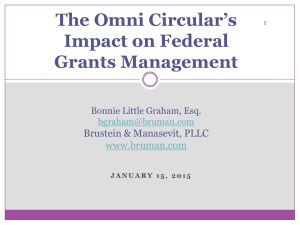 Omni Circular's Impact on Federal Grants Management