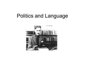 Politics and Language