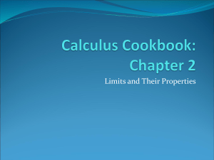 Calculus Cookbook: Chapter 2