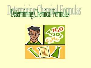 Determining Chemical Formulas Power point