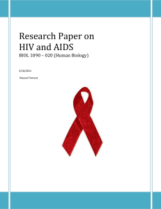 Research Paper on HIV and AIDS - The Website of Marcel Firmont