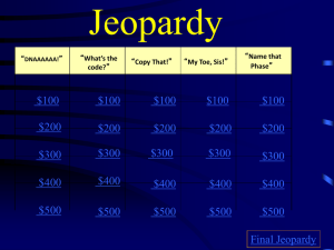 DNA Jeopardy - McKinney ISD Staff Sites