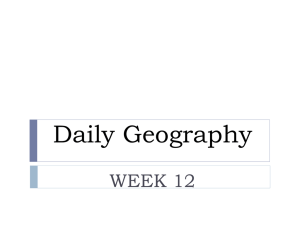 Daily Geography Week 12