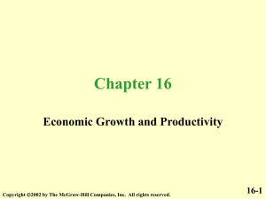 Powerpoint Chapter 16 - Economic Growth and Productivity