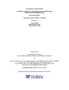 DRAFT Final Report for Project Entitled: FLORIDA ACCESSIBILITY