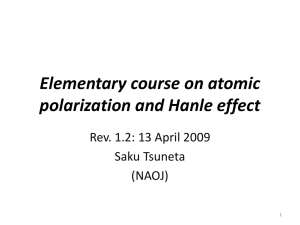 Easy understanding on Hanle effect No.1 atomic polarization and