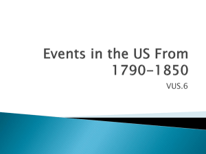 Events in the US From 1790-1850