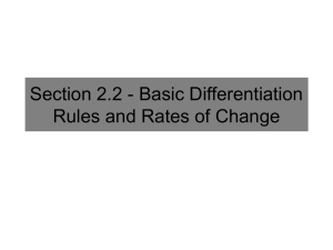 Section 2.2 - Basic Differentiation Rules and Rates of Change