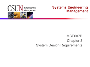 Chapter 3 - System Design Requirements