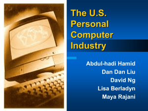 The US Personal Computer Industry