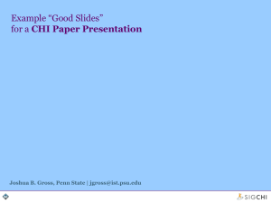 A example GOOD presentation slide deck
