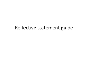 Reflective statement guide