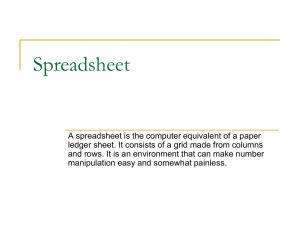 Why use a spreadsheet?