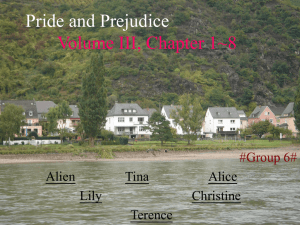 Pride and Prejudice Volume III, Chapter 1~8