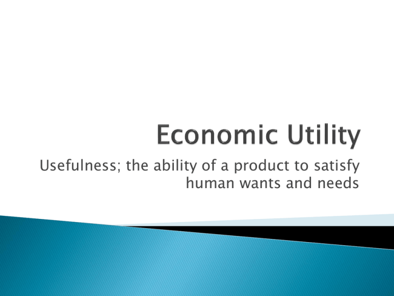 Economic Utility Examples In Business