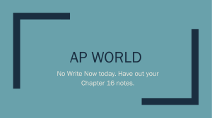 AP World History Day 35 chapter 16