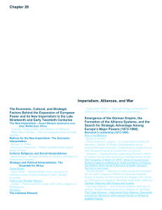 Chapter 26 Imperialism, Alliances, and War Gita Kaw Chapter 26